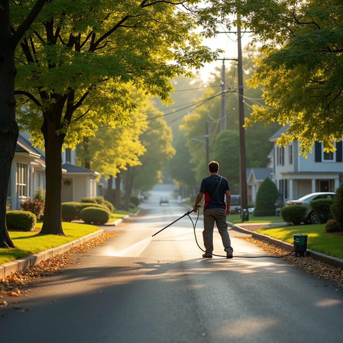 Tree-lined Hampden County residential street with well-kept New England homes.